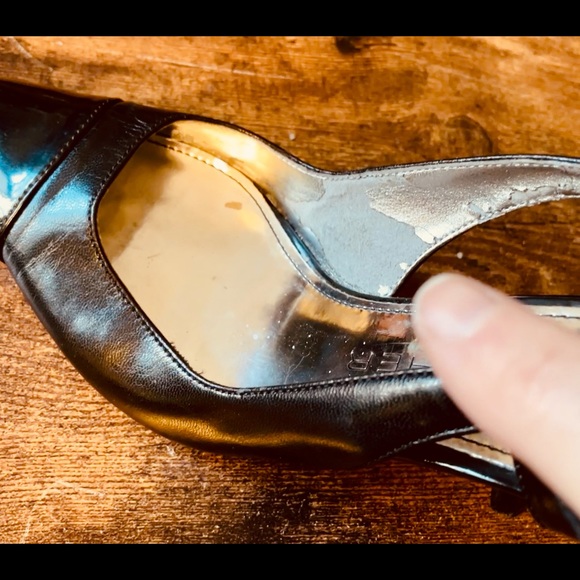 Marc Fisher black Leather sling back shoe size 5 1/2 medium. Vintage - Picture 9 of 9